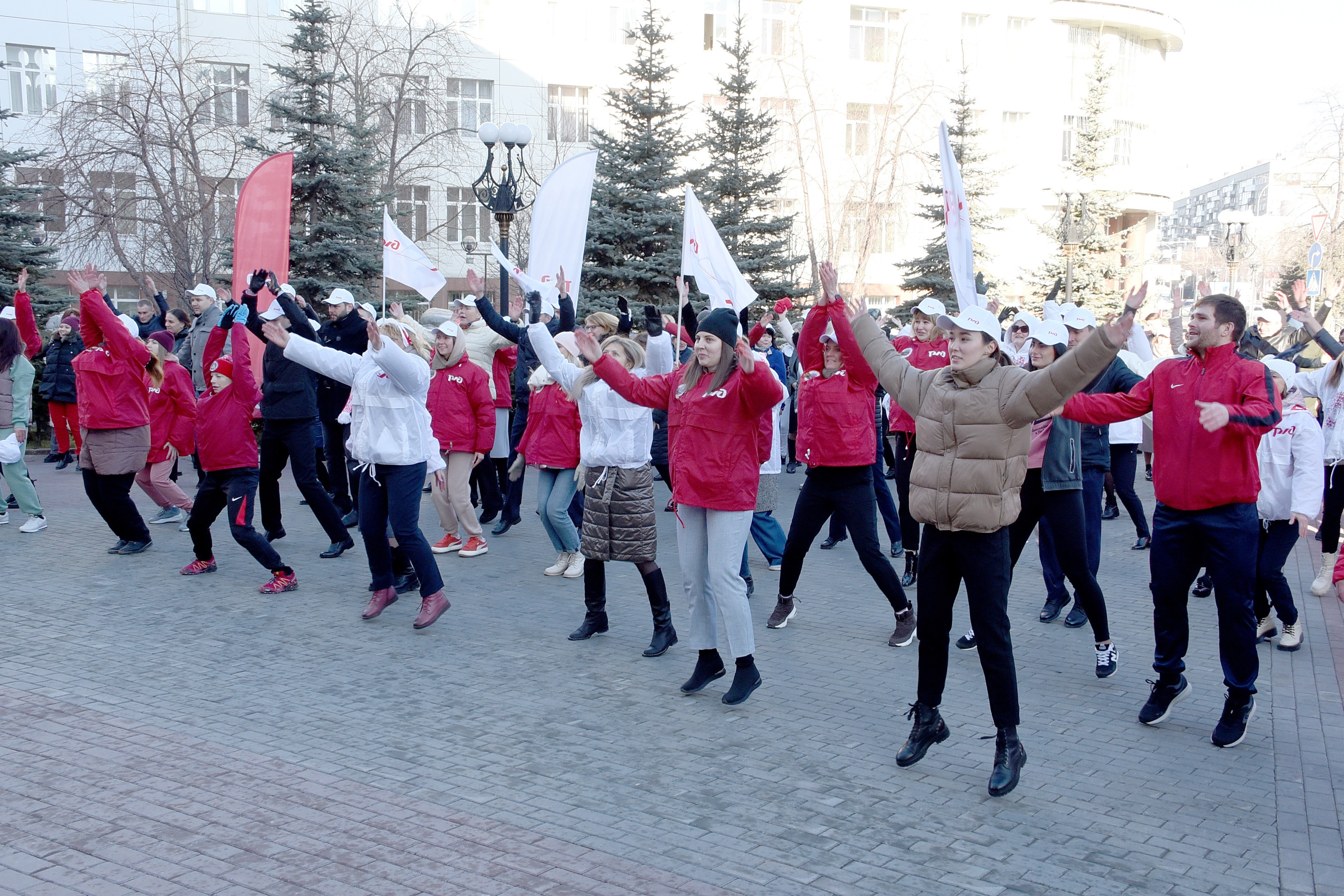 Западно-Сибирская железная дорога провела утреннюю зарядку